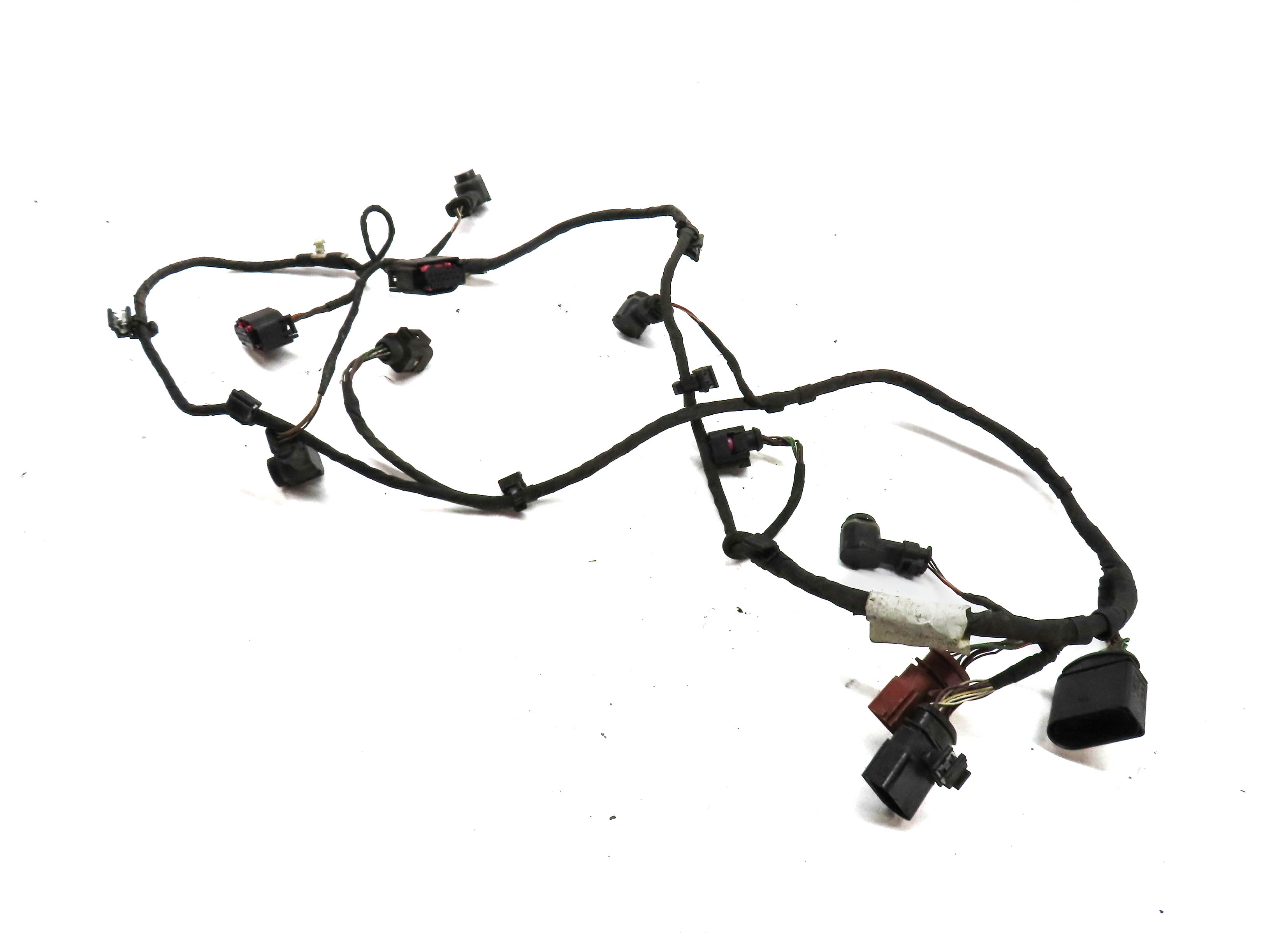 2011 AUDI Q7 (4L) REAR PARK ASSIST PDC SENSOR SET w/ WIRE WIRING HARNESS — exact item pictured